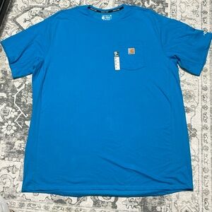 Carhartt FR Shirt Mens XXXL Blue Fire Resistant Short Sleeve CAT2 Force Relaxed